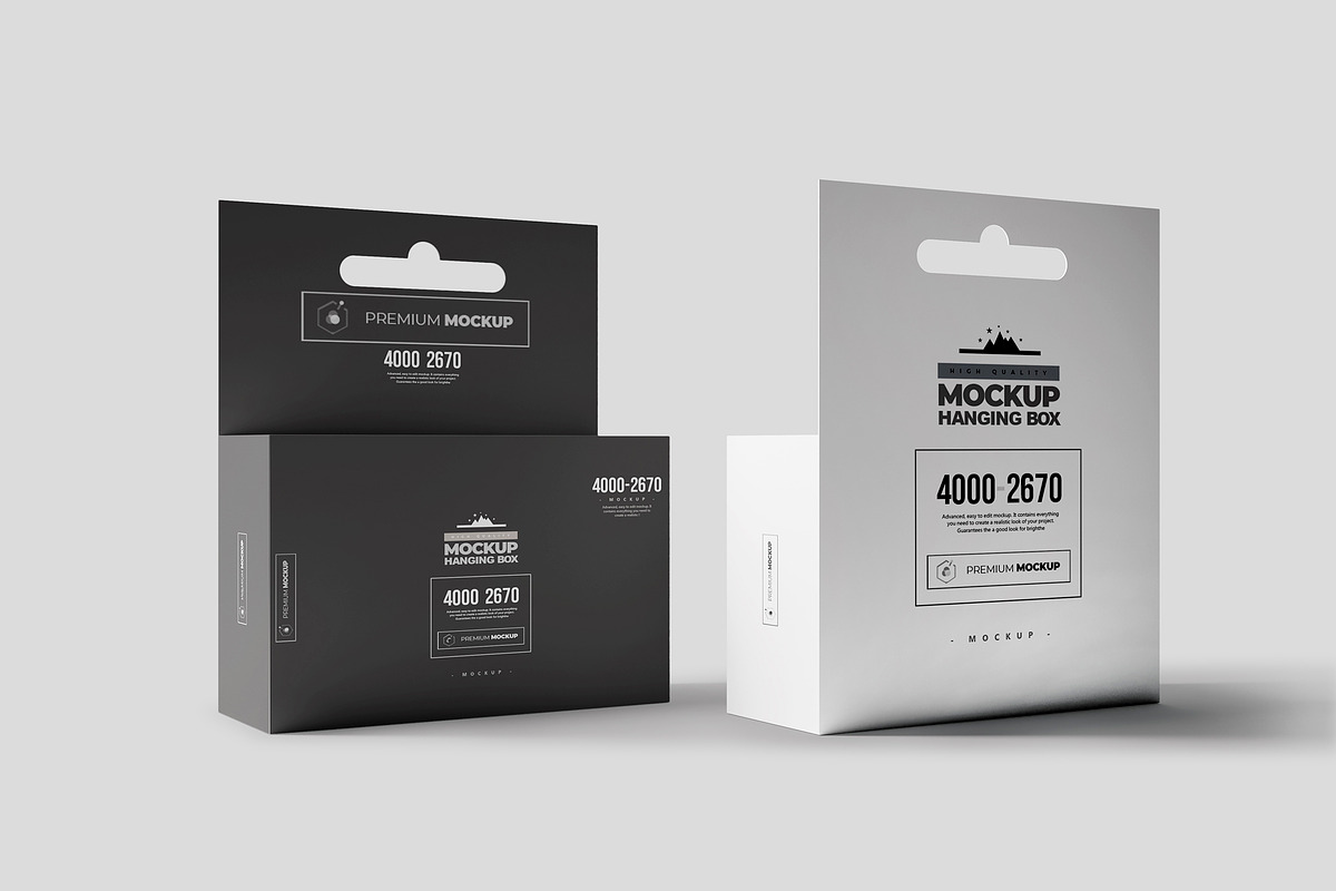 Hanging Box Mock-up 3, a Packaging Mockup by Nevada63 (Photo 1 of 2)