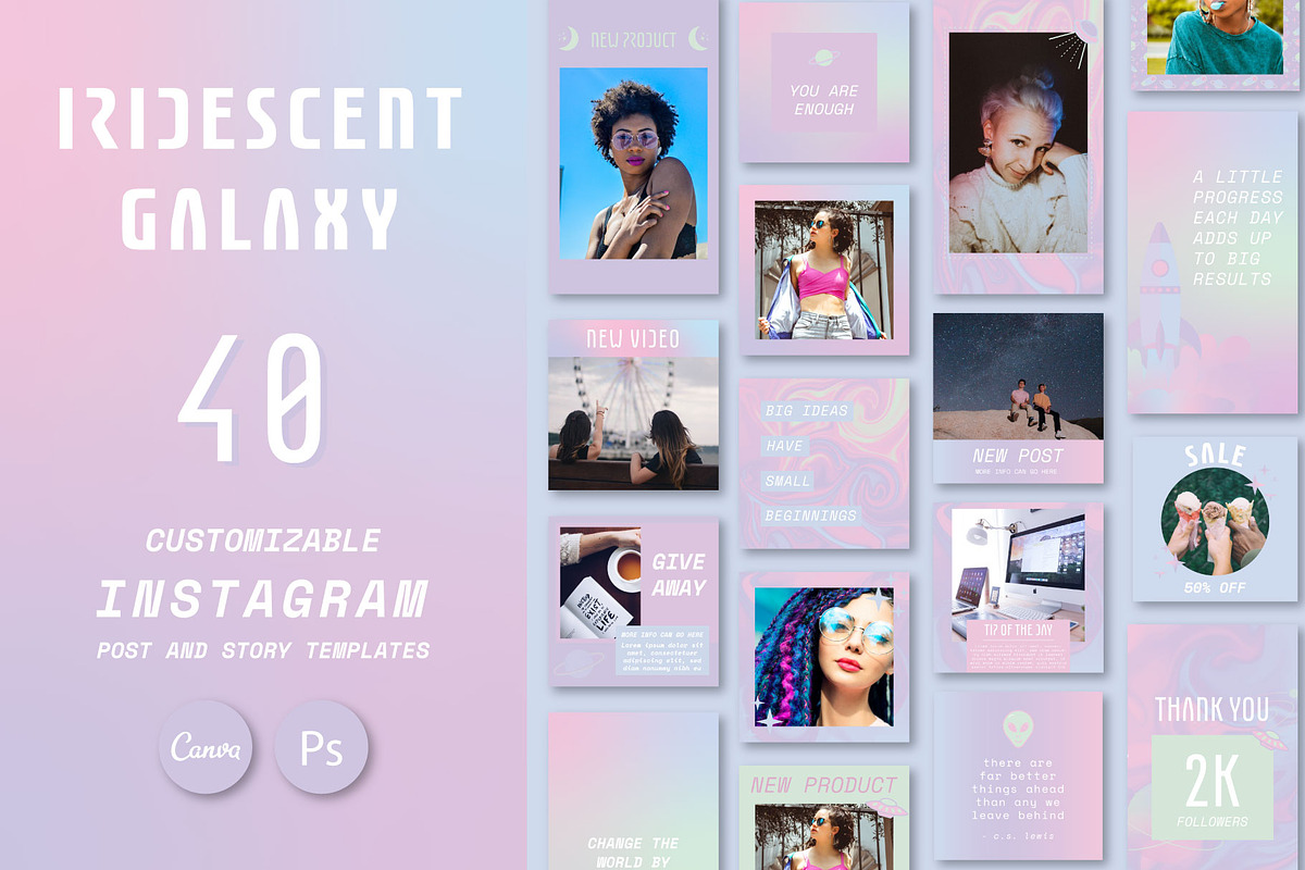 Instagram: Iridescent Galaxy, a Social Media Template by Liseno Designs (Photo 1 of 8)
