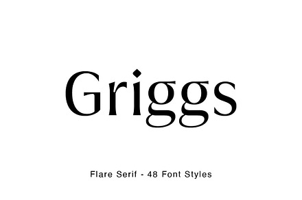 Griggs Flare Serif, a Serif Font by Seniors