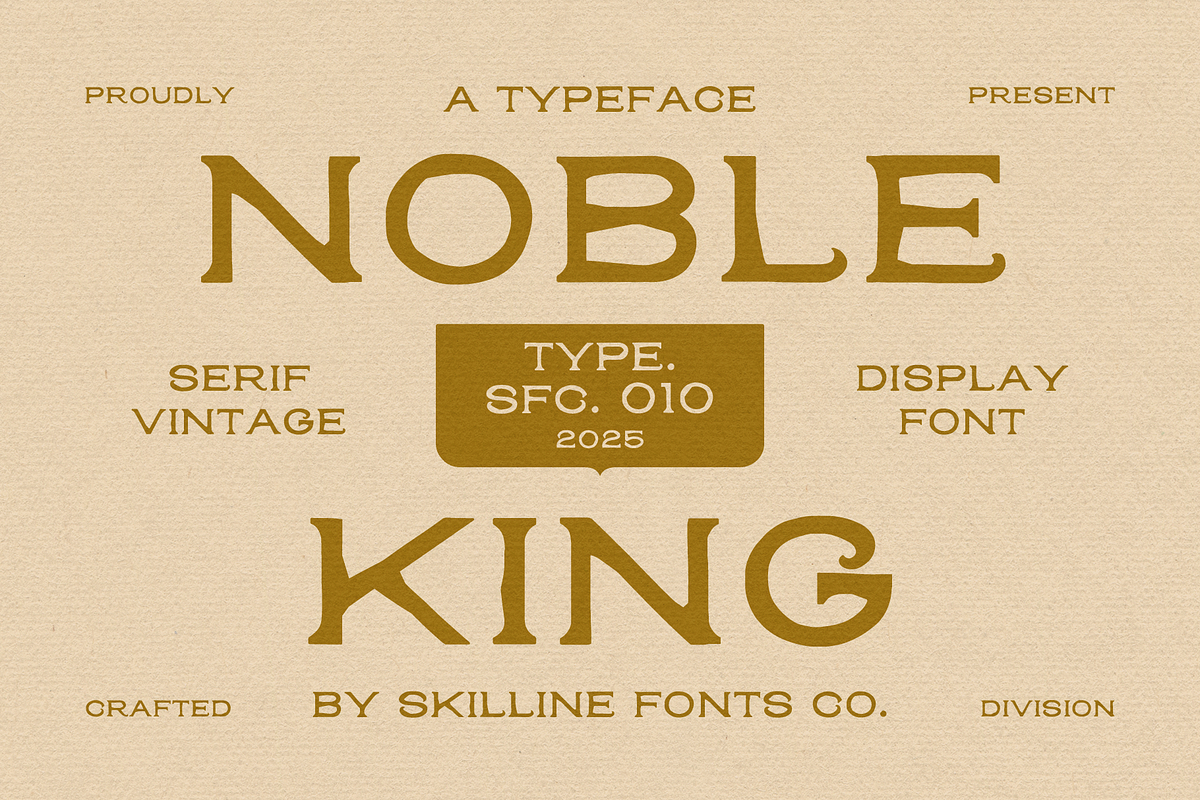 SFC Noble King, a Serif Font by Skilline Supply Co. (Photo 1 of 8)