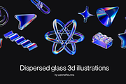 Dispersed glass 3d illustrations, an Illustration by Wannathis.one (Thumbnail 1 of 6)
