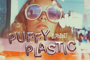 Puffy Plastic alphabet font, a Font by Sonnyfive (Thumbnail 1 of 7)