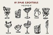Whimsical Christmas Cocktails, a Food Illustration by Teresa Art Store (Thumbnail 7 of 9)