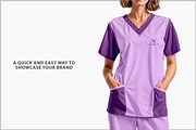 Woman a Medical Uniform Mockup PSD, a Shirt Mockup by Bruno's Shop (Thumbnail 2 of 4)