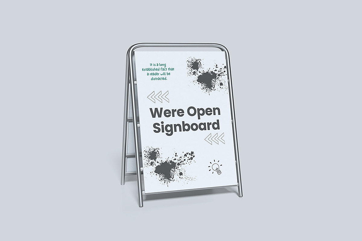 Sign Board Mockup, a Mockup by NyakBiett (Photo 2 of 5)