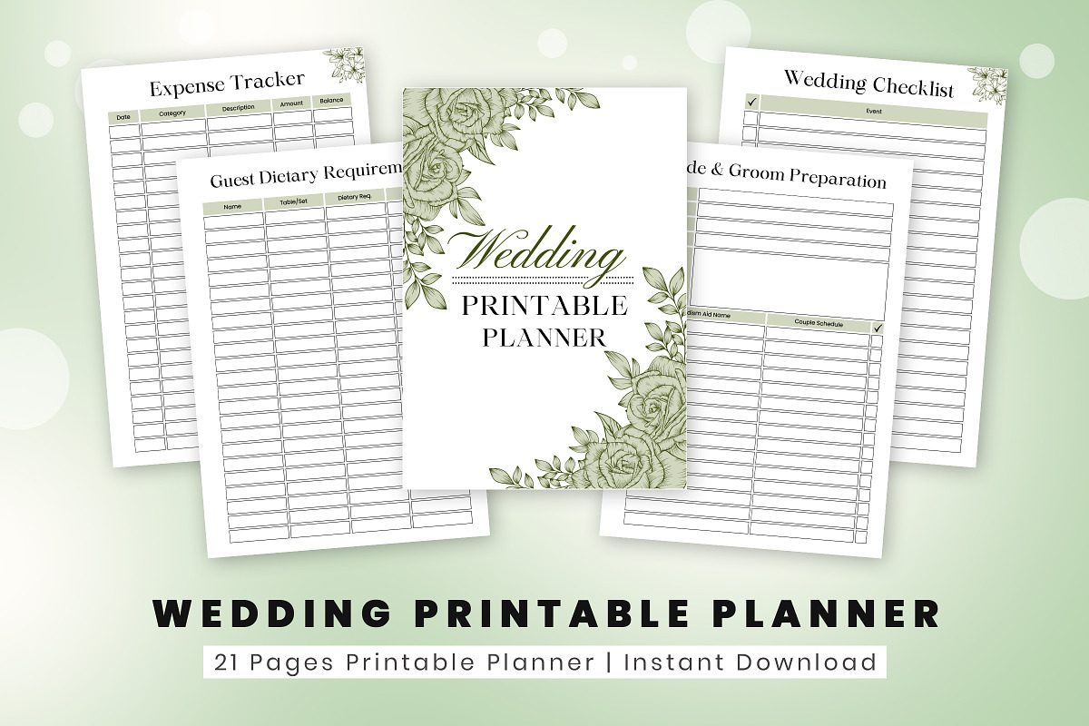 Minimalistic Wedding Planner, a Print Template by Snapybiz (Photo 2 of 10)