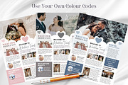 Canva Newsletter Template Wedding, a Flyer Template by PixelCraft (Thumbnail 5 of 15)
