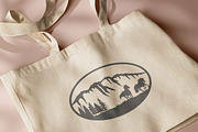 Mountain Scenes Silhouettes Vector 5, an Object Illustration by Seaquint (Thumbnail 5 of 5)