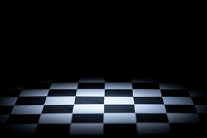 abstract chessboard on dark backgrou