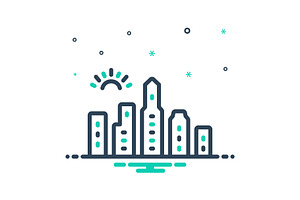 Portland usa mix icon, a Duotone Icon by Creative priyanka