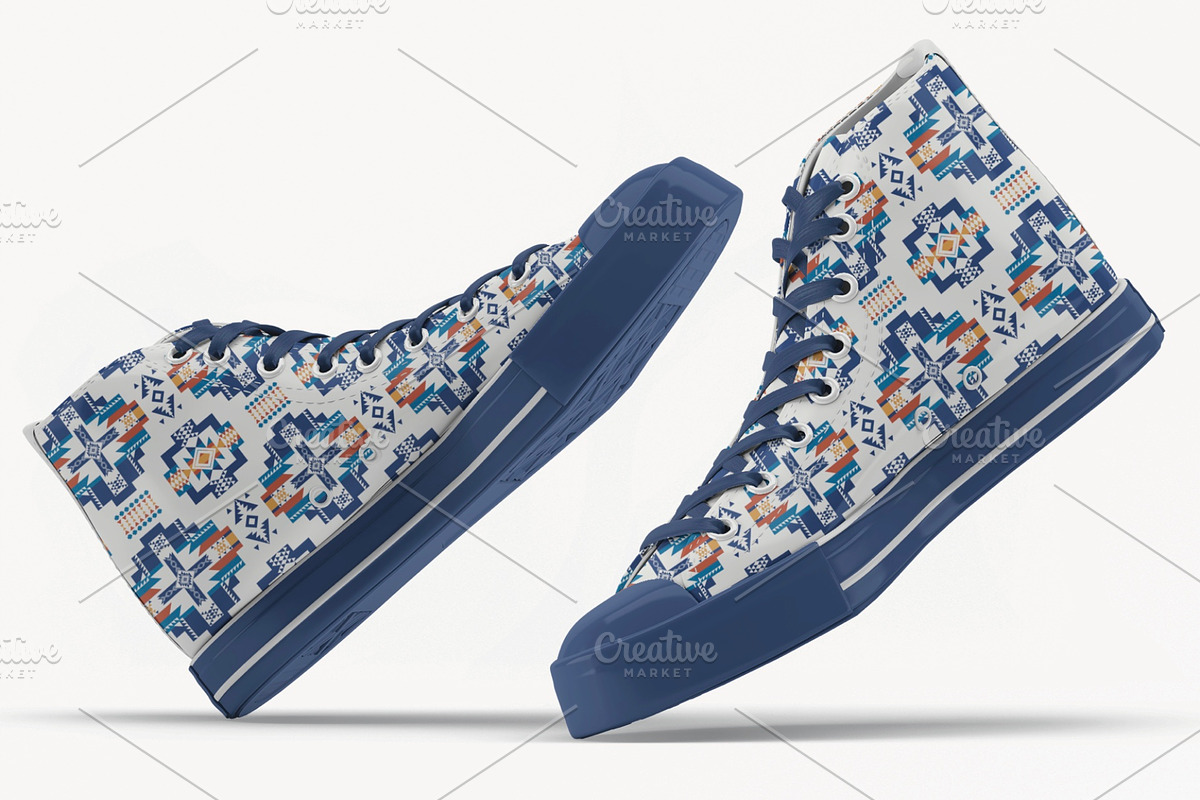Blue Native Southwest Pattern, a Pattern Graphic by PPEthnicDecorPattern (Photo 8 of 10)