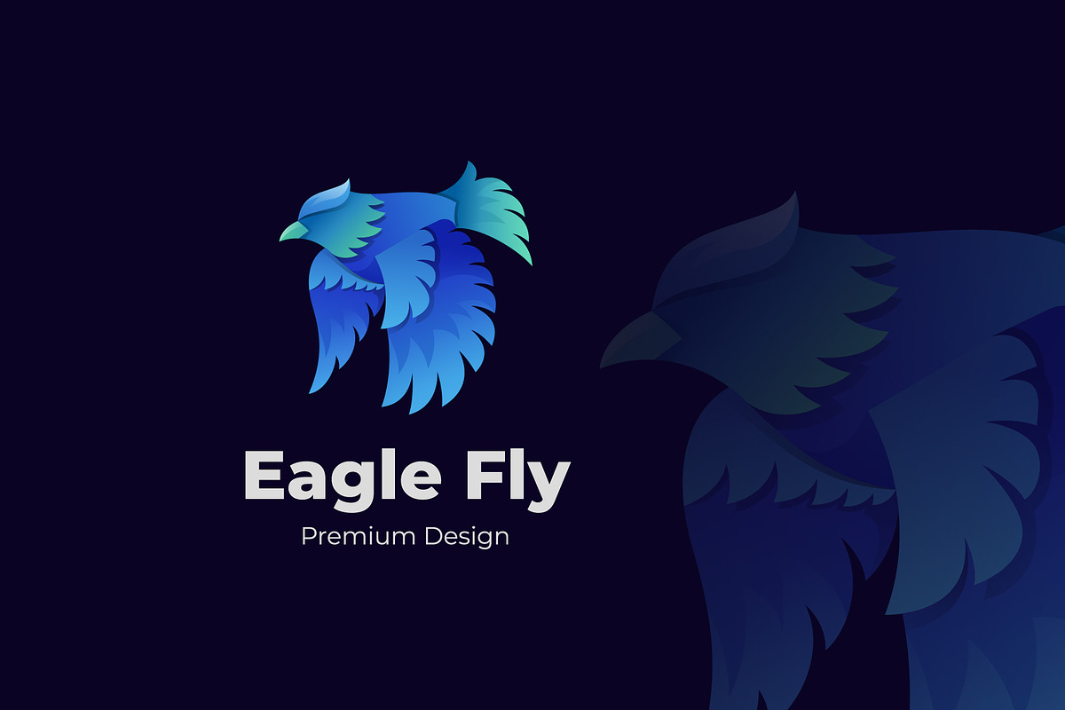 Eagle Fly Gradient Logo Design, a Branding & Logo Template by Agung_cs