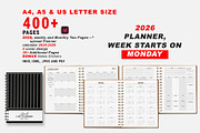 2026 Monday Start Planner Bundle, a Stationery Template by MNT-Creator (Thumbnail 1 of 11)