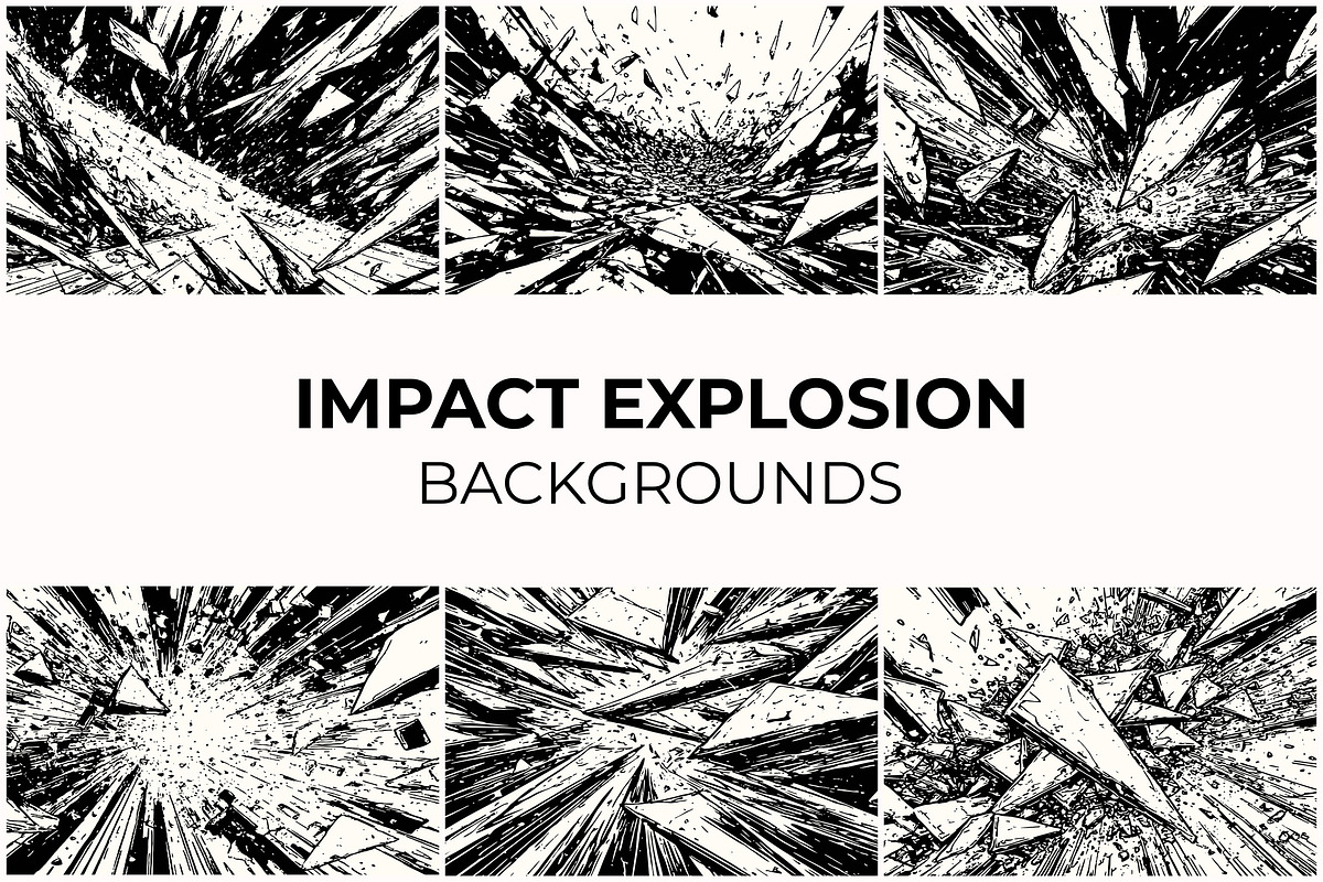 Impact Explosion Backgrounds, a Background Graphic by Partikusi Design (Photo 1 of 3)