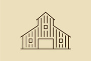 Type of Barns Line Set, an Outline Icon by Buqancreative (Thumbnail 6 of 10)