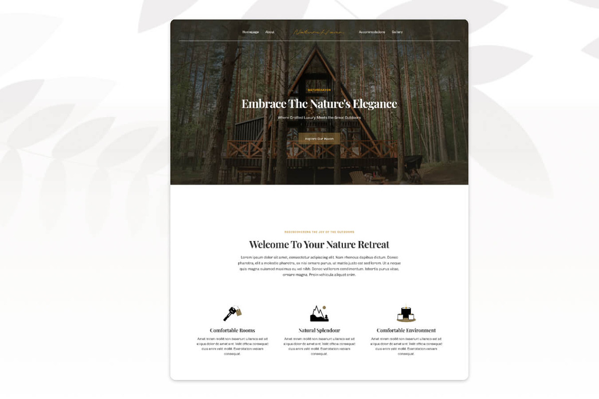 NatureHeaven - Glamping Website, an UI Kit Template by EGO Creative Innovations (Photo 1 of 5)