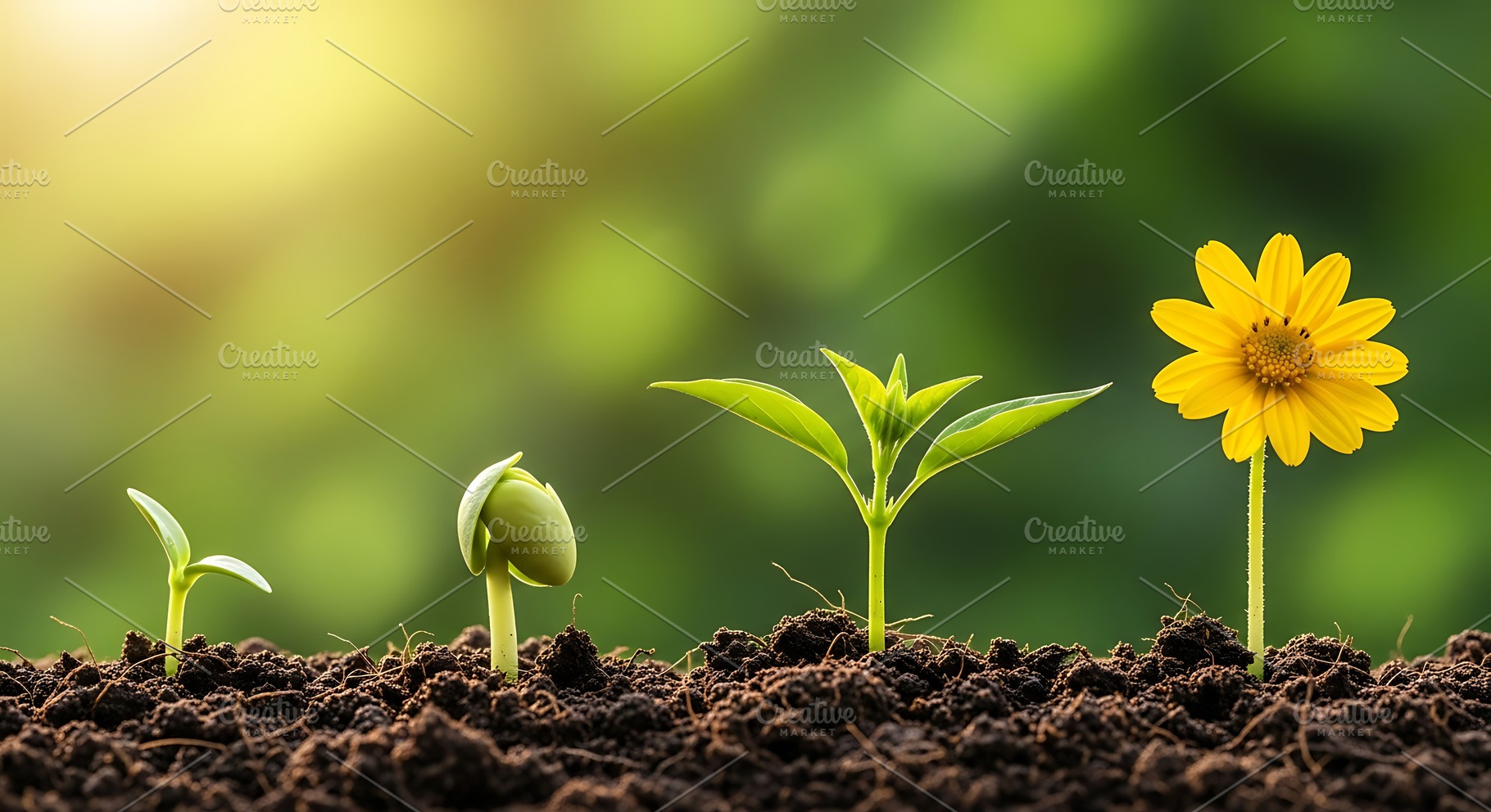 Growth Stages of Sunflower Plant, a Nature Photo by Artonix