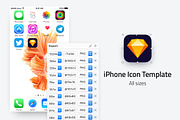 IOS Icon Template - All sizes, an Icon by Nelson Marteleira (Thumbnail 1 of 2)