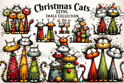 Whimsical Christmas Cats Clipart PNG, an Illustration by Dream Creation (Thumbnail 1 of 8)