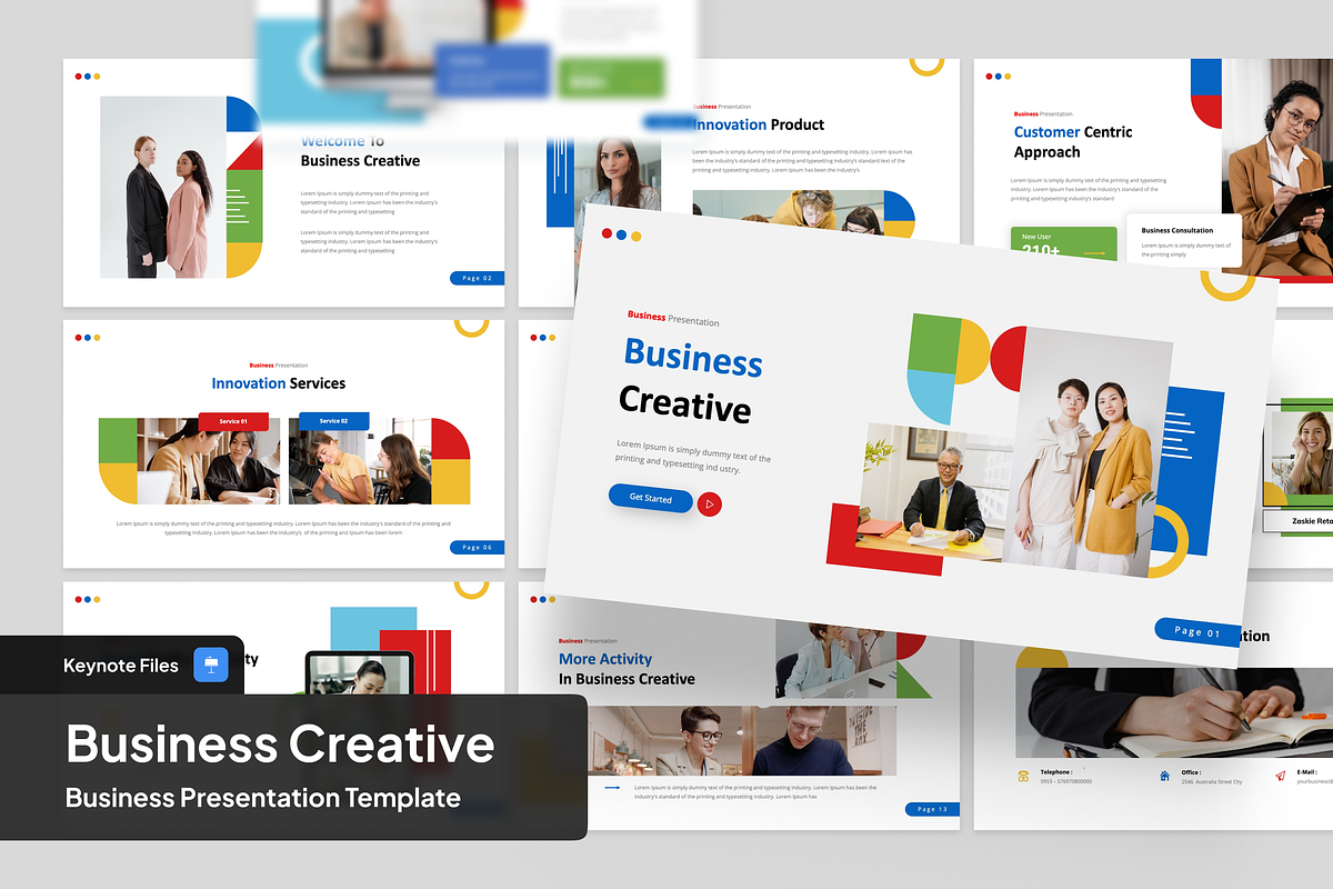 Business Creative Keynote Template, a Presentation Template by SquidPixey (Photo 1 of 7)