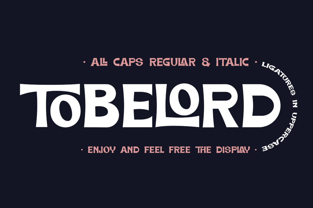 TOBELORD Display Sans Serif, a Sans Serif Font by Haksen (Photo 1 of 9)