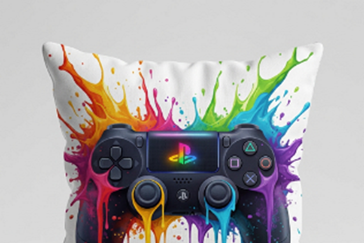 Rainbow Splash Game Controller, a Shirt Mockup by Vector Stall (Photo 10 of 15)