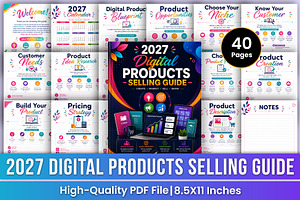 2027 Digital Products Selling Guide, a Stationery Template by Mustafiz
