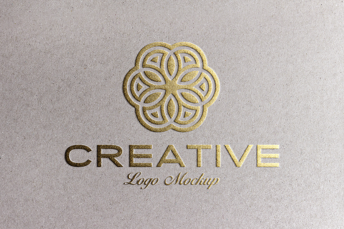 Gold Foil Logo Mockup on Paper, a Product Mockup by Smart Works