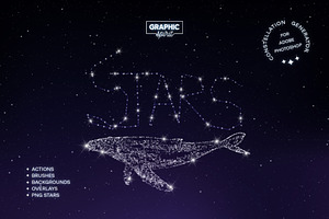 Constellation Generator Photoshop, a Brushes & More by Graphic Spirit