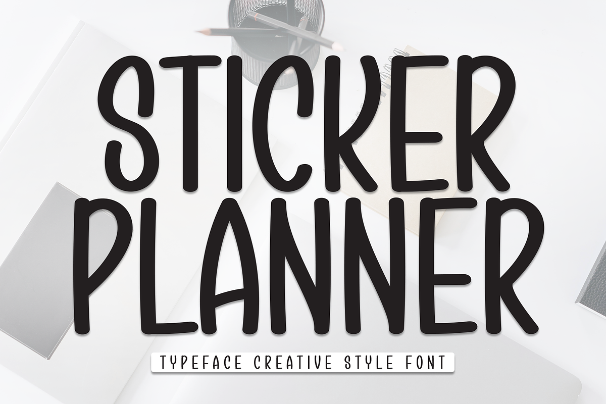 Sticker Planner | Script Font, a Script Font by Scratchones (Photo 1 of 8)