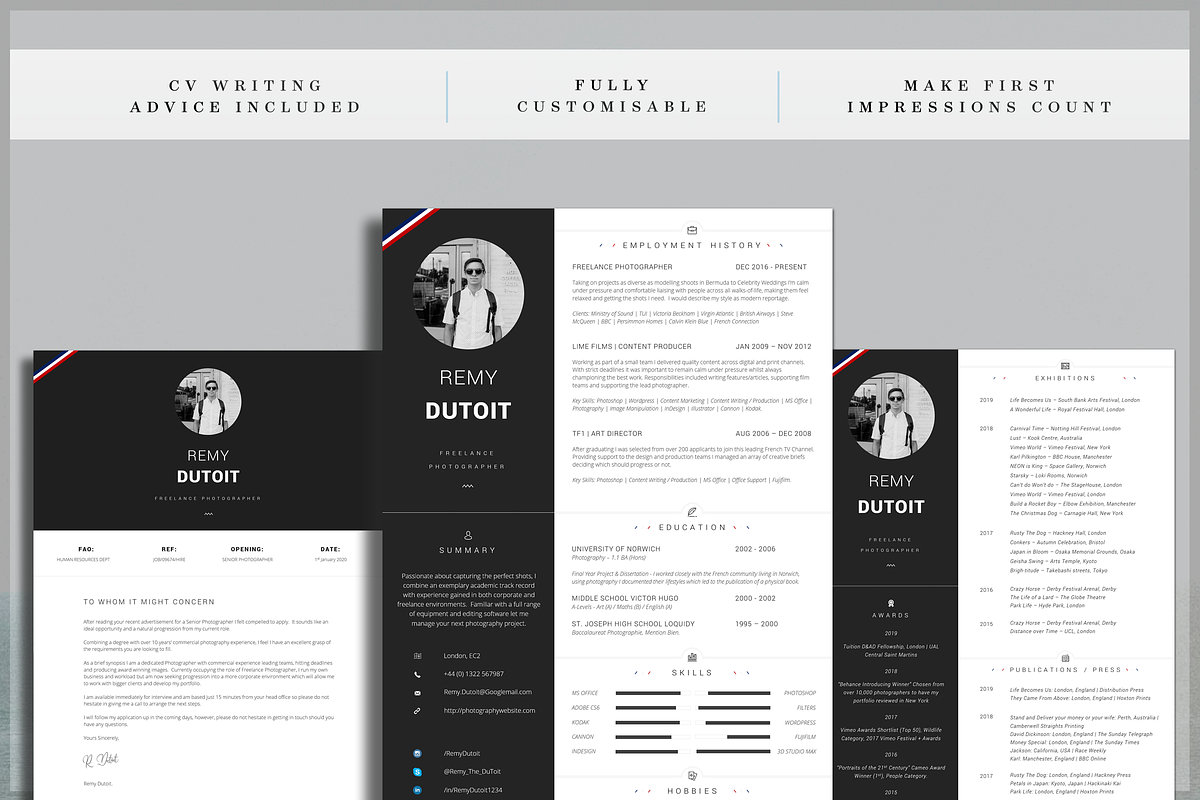 Portfolio Resume / Photographer CV, a Resume Template by introDuice - CV / Resumes (Photo 6 of 6)