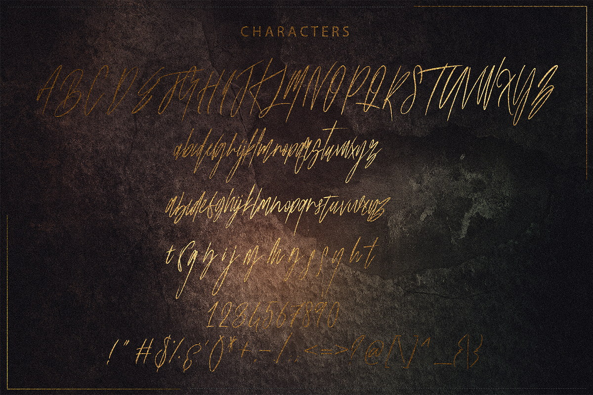 Gold Mastey Artictic Brush Font, a Script Font by Design Dukkan (Photo 9 of 9)