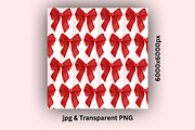 Retro Red Bow Seamless Pattern, an Illustration by Stellalunarts (Thumbnail 2 of 3)