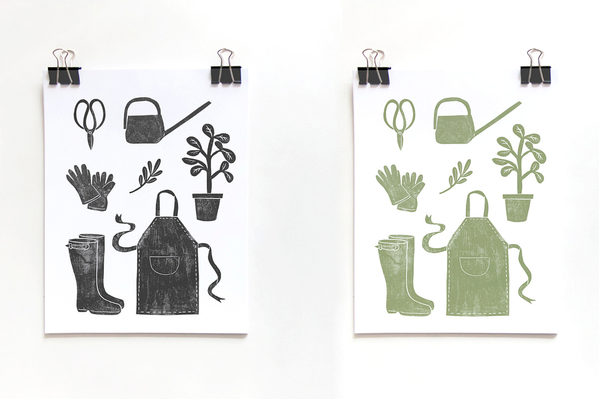 23 STYLISH GARDEN TOOLS, a Texture Illustration by Mii Lab (Photo 4 of 10)
