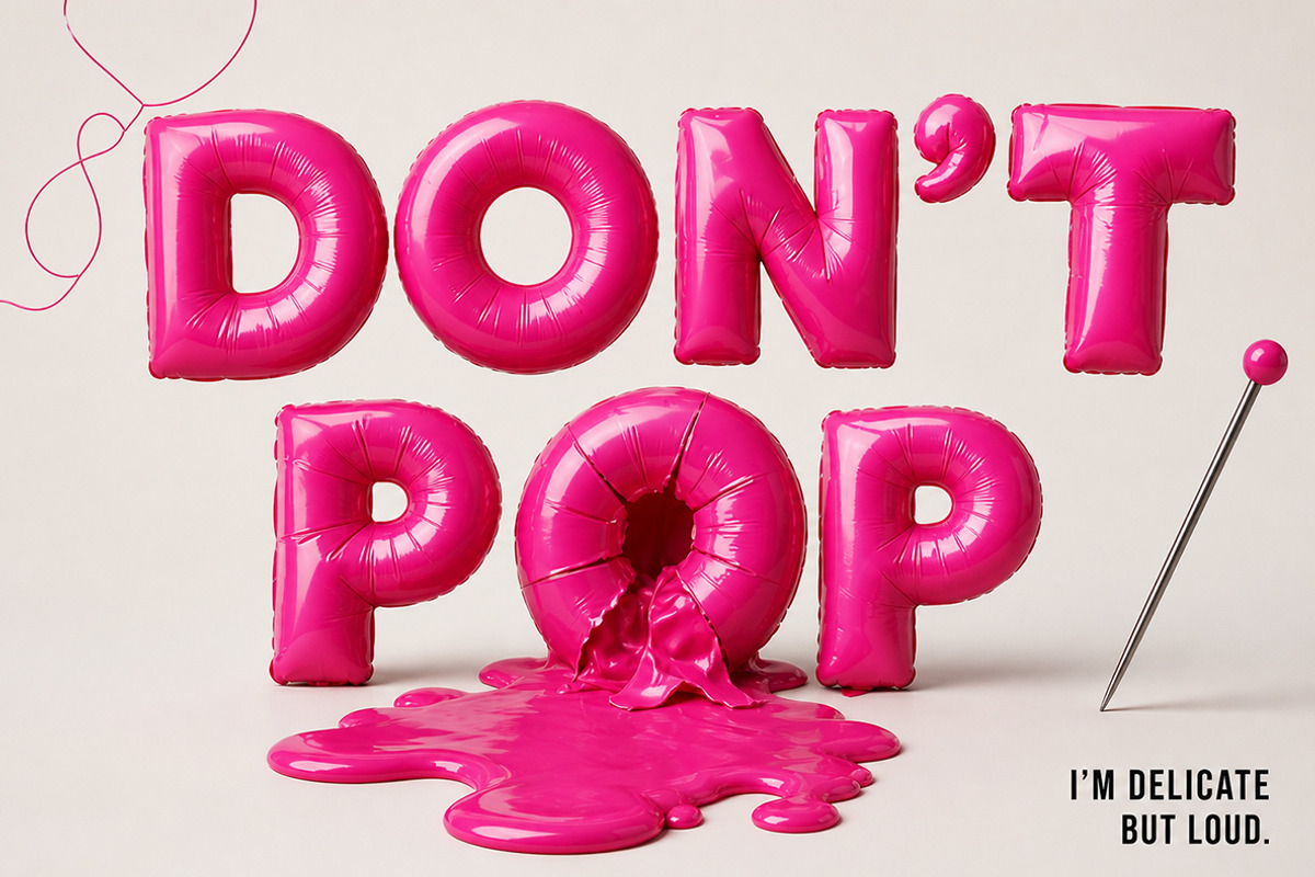 Pink Balloon Font, a Sans Serif Font by Handmadefont (Photo 11 of 21)