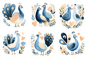 Valentine Damask Peacock Clipart, an Illustration by Designworld (Thumbnail 3 of 6)