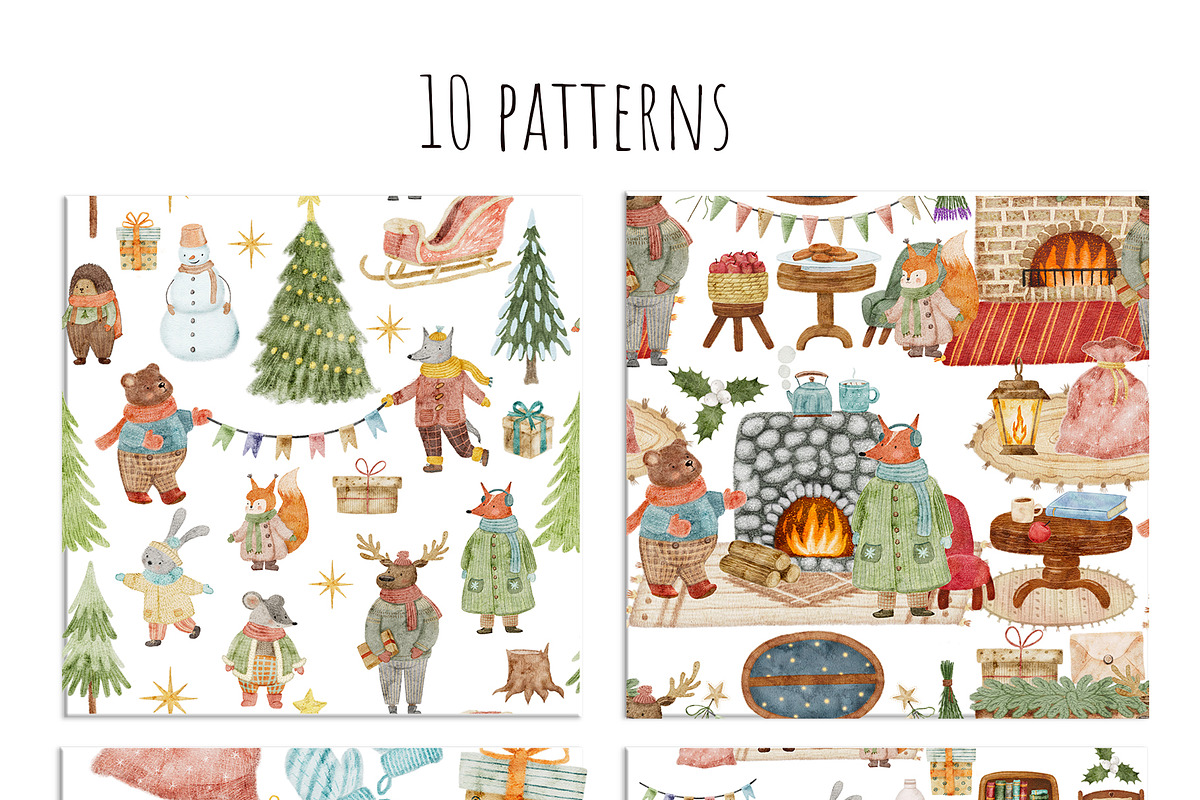 Winter Forest Friends, an Animal Illustration by Kattypainting (Photo 9 of 10)