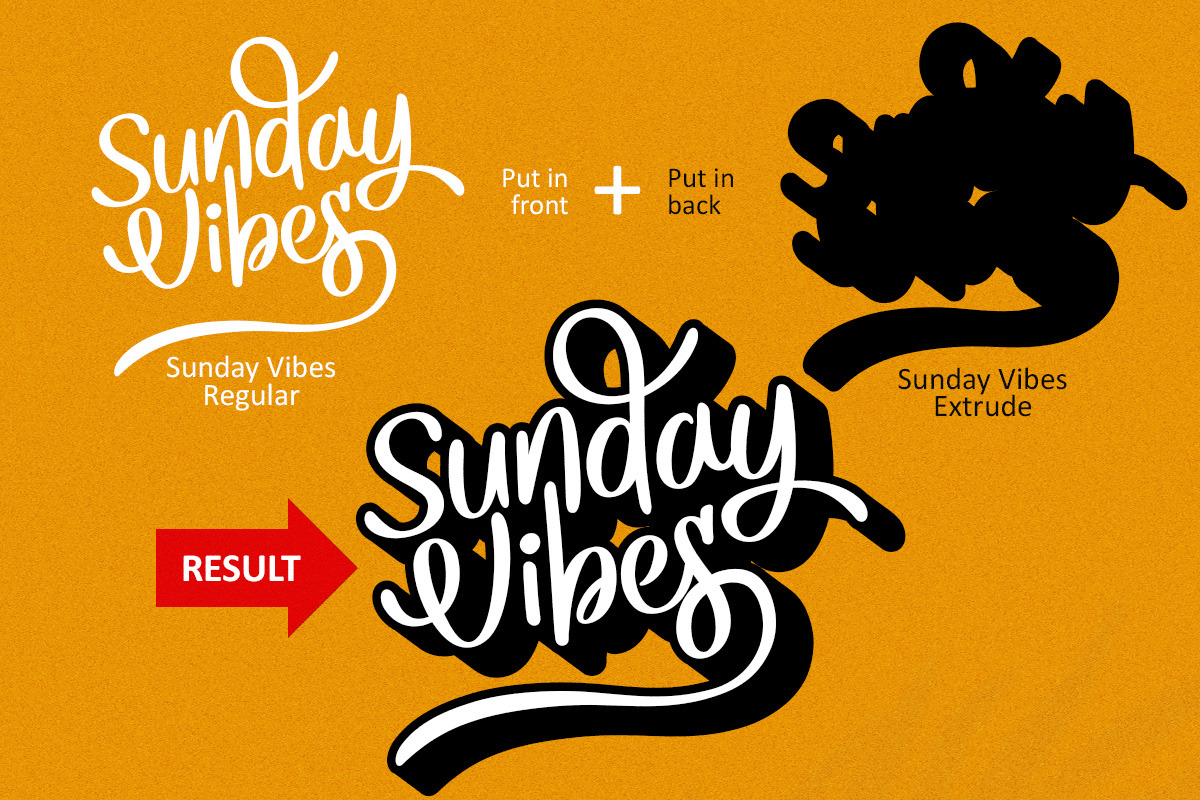 Sunday Vibes - Funky Script, a Script Font by HIRO.std (Photo 2 of 12)