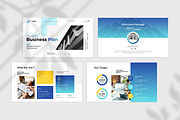 Blue Yellow Modern Business Plan Pre, a Presentation Template by Slide-Agency (Thumbnail 2 of 11)