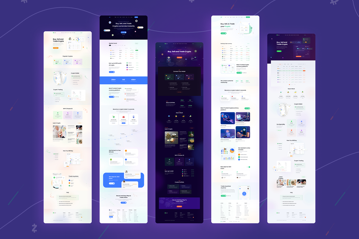Crypma - Cryptocurrency Website, an UI Kit Template by Pixency (Photo 2 of 7)