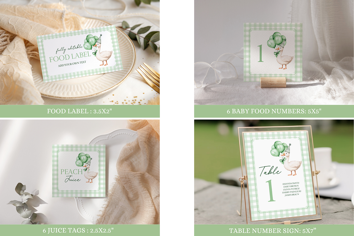Silly Goose Baby Shower Bundle, an Invitation Template by Digital_Mind (Photo 5 of 9)
