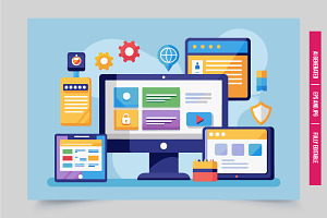 An illustration of a desktop compute, an Illustration by Tanuart