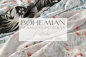 Bohemian Seamless Patterns Set