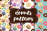 Cute donuts with colorful glazing, a Background Graphic by martynmarin (Thumbnail 1 of 11)