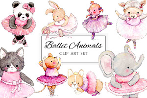 Watercolour Ballet Animals