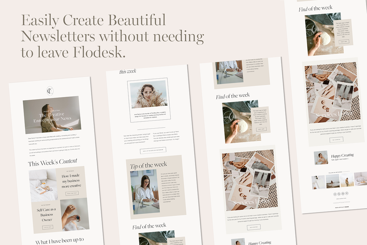 Flodesk Weekly Newsletter Template, an Email Template by Tabitha Emma (Photo 7 of 7)