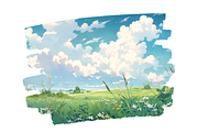 Anime Ghibli Nature Brushes, a Brush Add-On by nikiartcorner (Thumbnail 6 of 7)