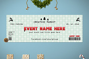 Christmas Event Ticket, a Card Template by Tzochko (Thumbnail 5 of 5)