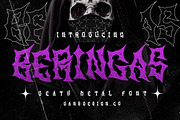 BERINGAS Modern Metal Horror Font, a Blackletter Font by dansdesign (Thumbnail 1 of 8)