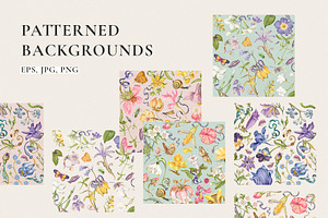 Vintage Floral Pattern Backgrounds